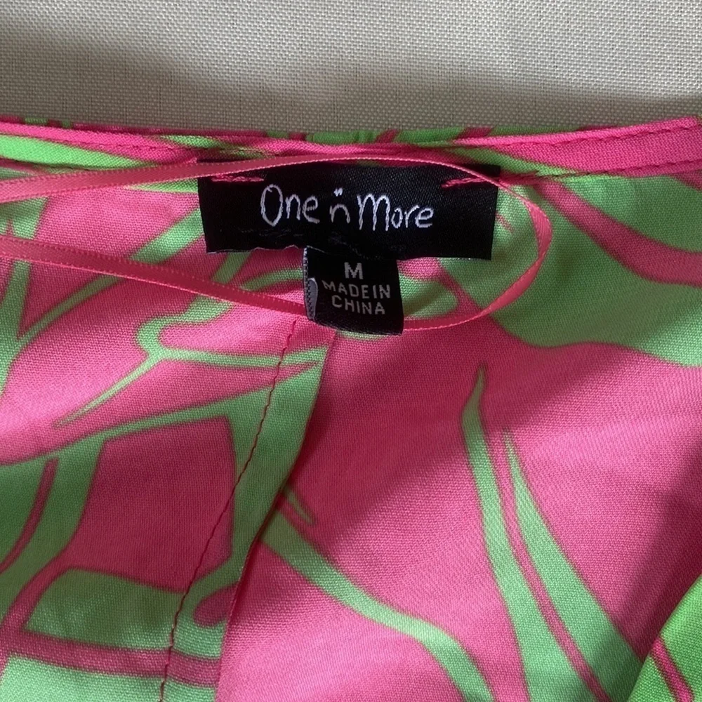 One n More Leaf Print Short Sleeve Top - Picture 8 of 11